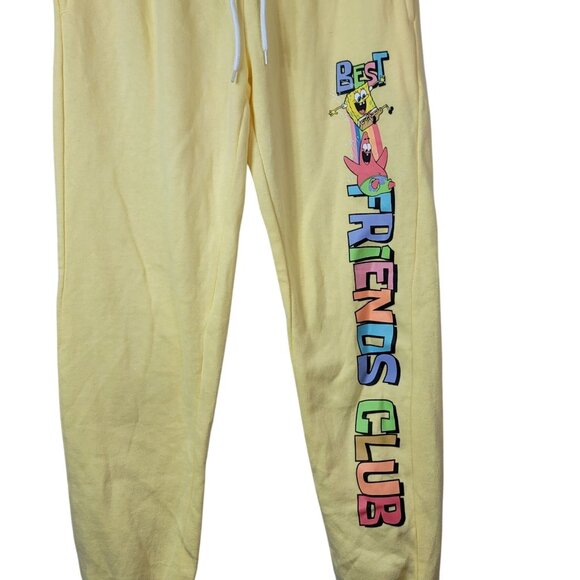 Nickelodeon Spongebob Squarepants Joggers Yellow XS Best Friends Club Sweatpants - Picture 3 of 8